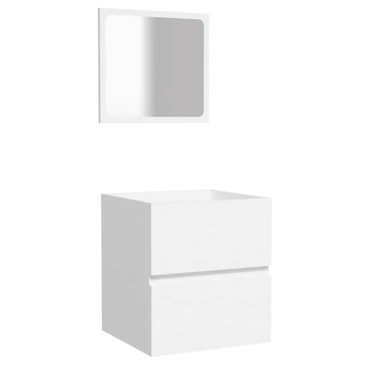 Bathroom Cabinet with Mirror White Engineered Wood Bathroom Cabinet with Mirror White Engineered Wood