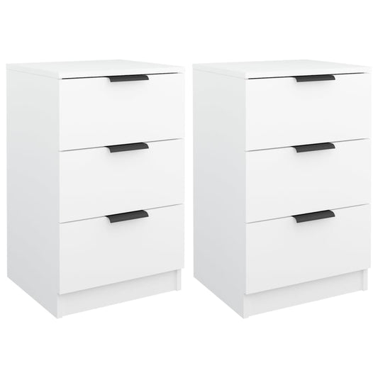 Bedside Cabinets 2 pcs White 40x36x65 cm Bedside Cabinets 2 pcs White 40x36x65 cm