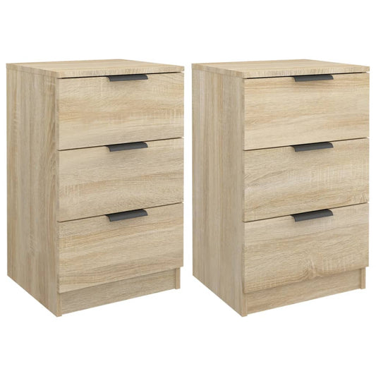 Bedside Cabinets 2 pcs Sonoma Oak 40x36x65 cm Bedside Cabinets 2 pcs Sonoma Oak 40x36x65 cm