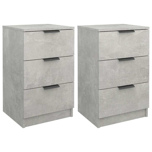 Bedside Cabinets 2 pcs Concrete Grey 40x36x65 cm Bedside Cabinets 2 pcs Concrete Grey 40x36x65 cm