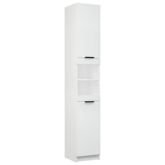 Bathroom Cabinet White 32x34x188.5 cm Engineered Wood Bathroom Cabinet White 32x34x188.5 cm Engineered Wood