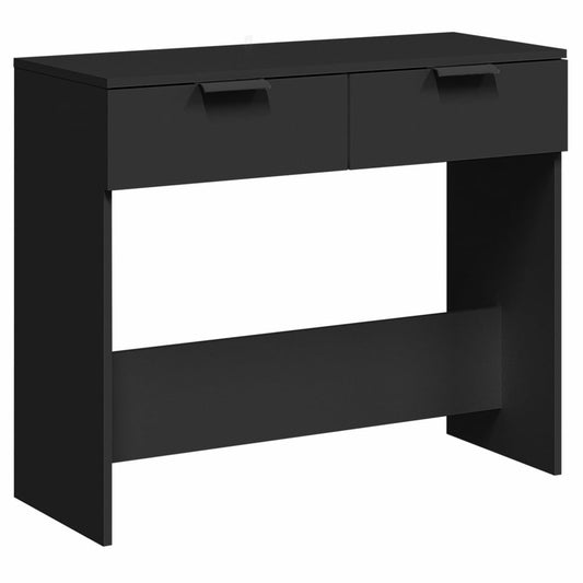 Console Table Black 90x36x75 cm Engineered Wood Console Table Black 90x36x75 cm Engineered Wood