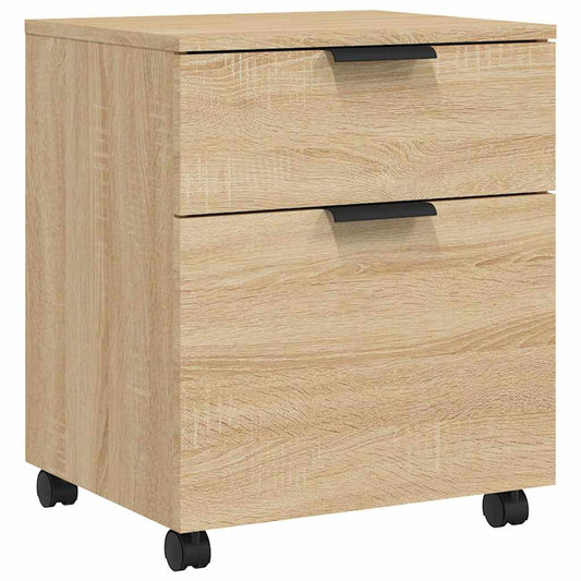 Mobile File Cabinet with Wheels Sonoma Oak 45x38x54 cm Engineered Wood Mobile File Cabinet with Wheels Sonoma Oak 45x38x54 cm Engineered Wood