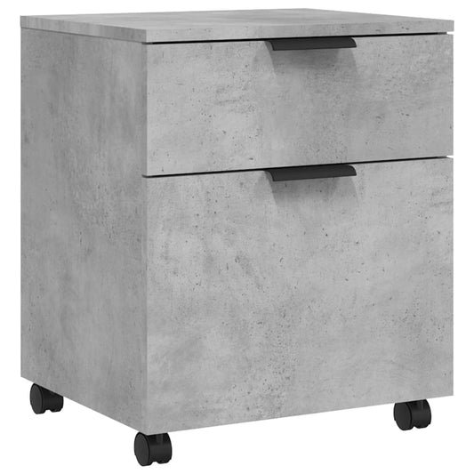 Mobile File Cabinet with Wheels Concrete Grey 45x38x54 cm Engineered Wood Mobile File Cabinet with Wheels Concrete Grey 45x38x54 cm Engineered Wood
