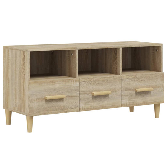 TV Cabinet Sonoma Oak 102x36x50 cm Engineered Wood TV Cabinet Sonoma Oak 102x36x50 cm Engineered Wood