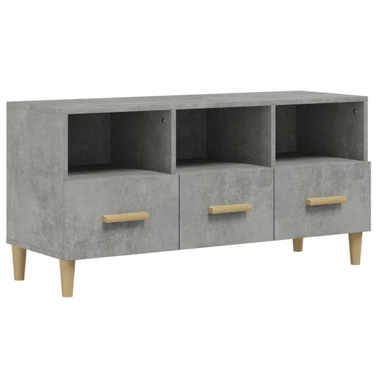 TV Cabinet Concrete Grey 102x36x50 cm Engineered Wood TV Cabinet Concrete Grey 102x36x50 cm Engineered Wood