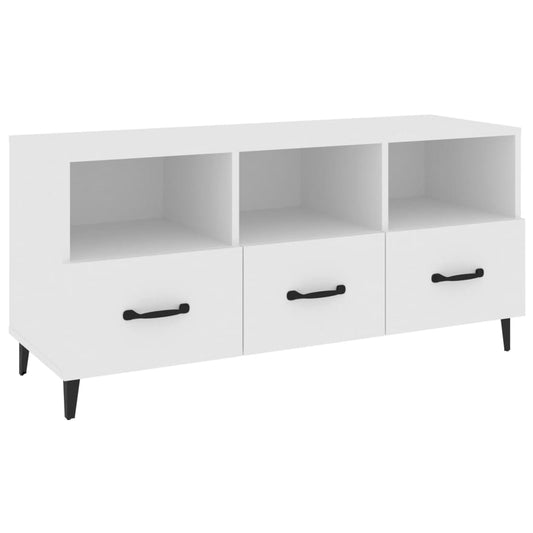 TV Cabinet White 102x35x50 cm Engineered Wood TV Cabinet White 102x35x50 cm Engineered Wood