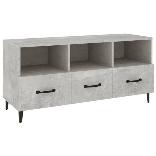 TV Cabinet Concrete Grey 102x35x50 cm Engineered Wood TV Cabinet Concrete Grey 102x35x50 cm Engineered Wood
