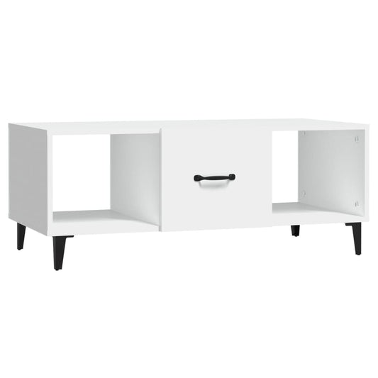 Coffee Table White 102x50x40 cm Engineered Wood Coffee Table White 102x50x40 cm Engineered Wood