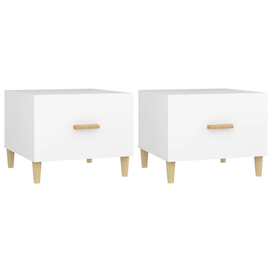 Coffee Tables 2 pcs White 50x50x40 cm Engineered Wood Coffee Tables 2 pcs White 50x50x40 cm Engineered Wood