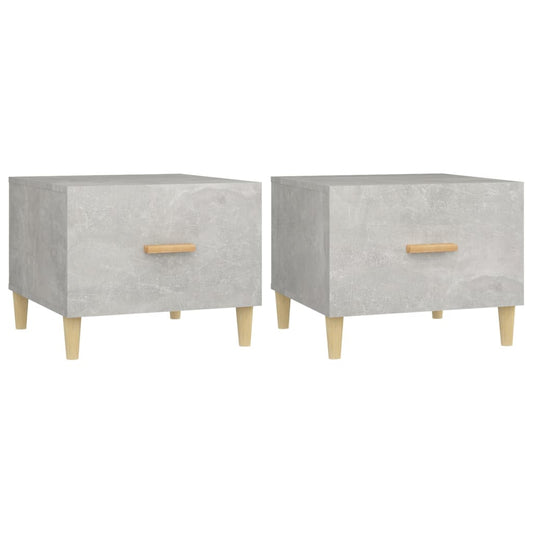 Coffee Tables 2 pcs Concrete Grey 50x50x40 cm Engineered Wood Coffee Tables 2 pcs Concrete Grey 50x50x40 cm Engineered Wood