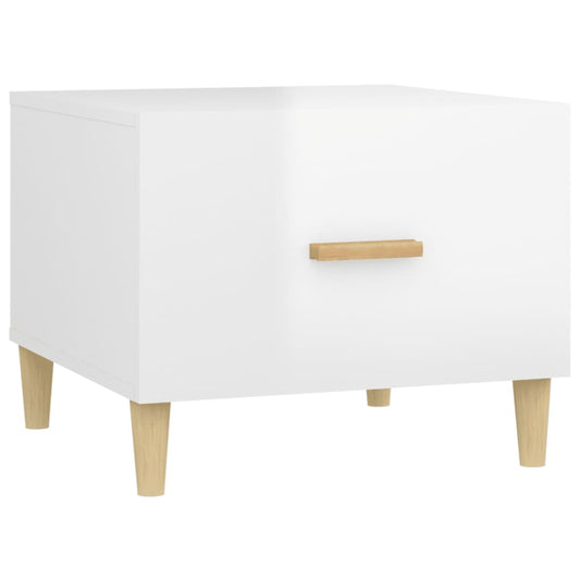 Coffee Table High Gloss White 50x50x40 cm Engineered Wood Coffee Table High Gloss White 50x50x40 cm Engineered Wood