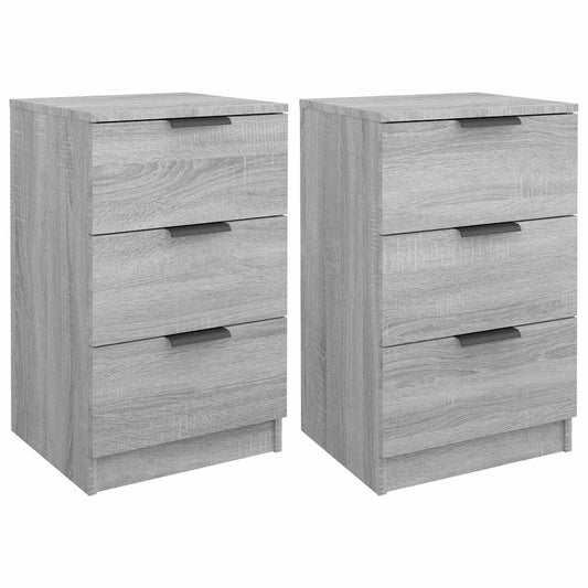 Bedside Cabinets 2 pcs Grey Sonoma 40x36x65 cm Bedside Cabinets 2 pcs Grey Sonoma 40x36x65 cm