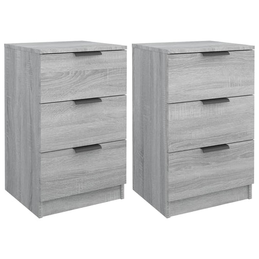 Bedside Cabinets 2 pcs Grey Sonoma 40x36x65 cm Bedside Cabinets 2 pcs Grey Sonoma 40x36x65 cm