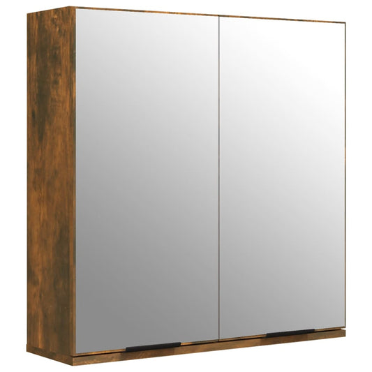 Bathroom Mirror Cabinet Smoked Oak 64x20x67 cm Bathroom Mirror Cabinet Smoked Oak 64x20x67 cm