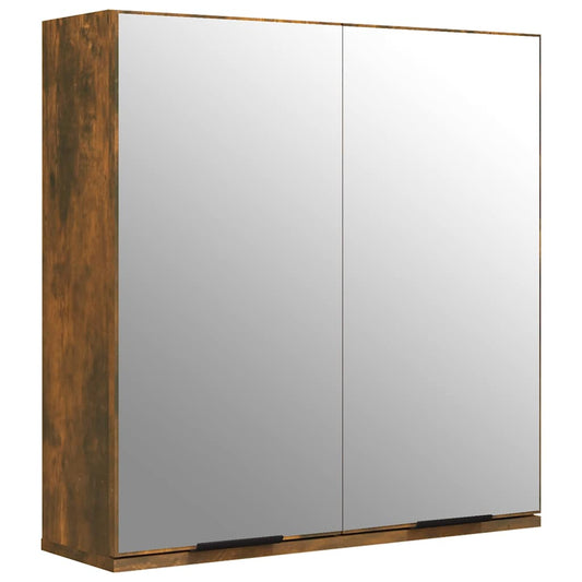Bathroom Mirror Cabinet Smoked Oak 64x20x67 cm Bathroom Mirror Cabinet Smoked Oak 64x20x67 cm