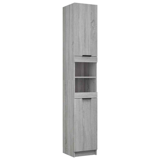 Bathroom Cabinet Grey Sonoma 32x34x188.5 cm Engineered Wood Bathroom Cabinet Grey Sonoma 32x34x188.5 cm Engineered Wood