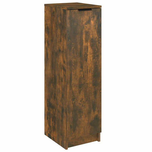 Shoe Cabinet Smoked Oak 30x35x100 cm Engineered Wood Shoe Cabinet Smoked Oak 30x35x100 cm Engineered Wood