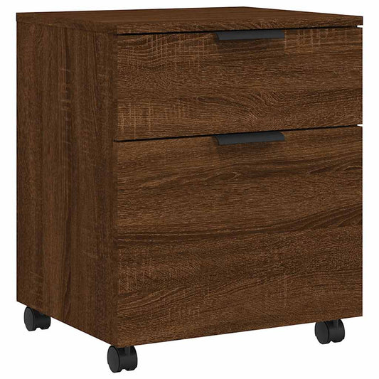 Mobile File Cabinet with Wheels Brown Oak 45x38x54 cm Mobile File Cabinet with Wheels Brown Oak 45x38x54 cm