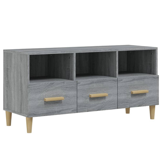 TV Cabinet Grey Sonoma 102x36x50 cm Engineered Wood TV Cabinet Grey Sonoma 102x36x50 cm Engineered Wood
