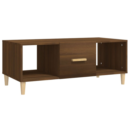 Coffee Table Brown Oak 102x50x40 cm Engineered Wood Coffee Table Brown Oak 102x50x40 cm Engineered Wood