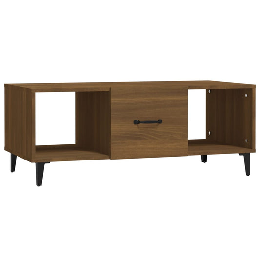 Coffee Table Brown Oak 102x50x40 cm Engineered Wood Coffee Table Brown Oak 102x50x40 cm Engineered Wood