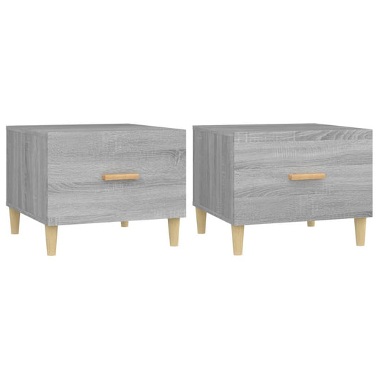 Coffee Tables 2 pcs Grey Sonoma 50x50x40 cm Engineered Wood Coffee Tables 2 pcs Grey Sonoma 50x50x40 cm Engineered Wood