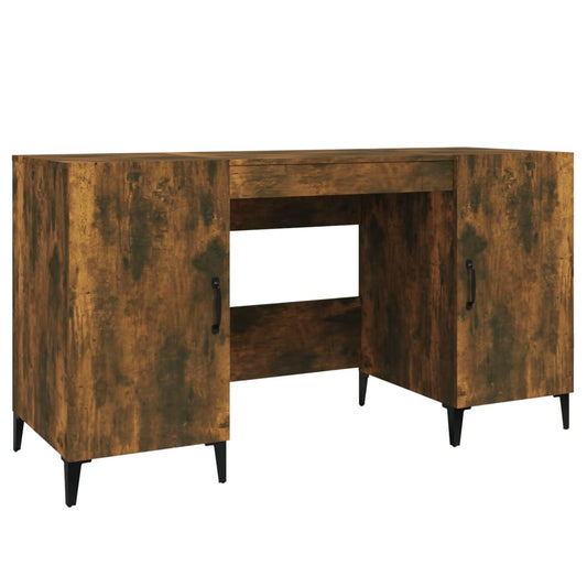 Desk Smoked Oak 140x50x75 cm Engineered Wood Desk Smoked Oak 140x50x75 cm Engineered Wood