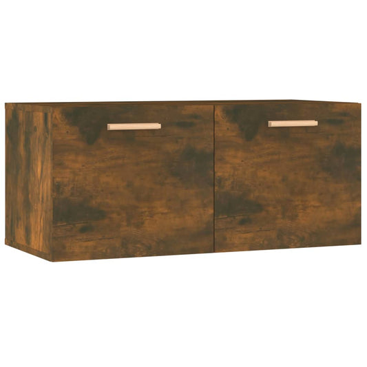 Wall Cabinet Smoked Oak 80x35x36.5 cm Engineered Wood Wall Cabinet Smoked Oak 80x35x36.5 cm Engineered Wood
