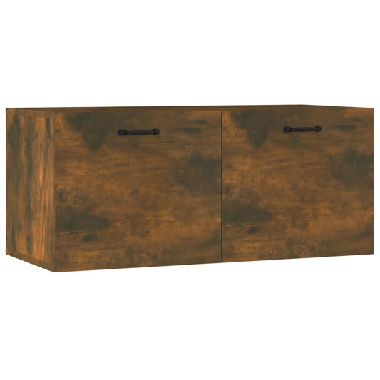 Wall Cabinet Smoked Oak 80x36.5x35 cm Engineered Wood Wall Cabinet Smoked Oak 80x36.5x35 cm Engineered Wood