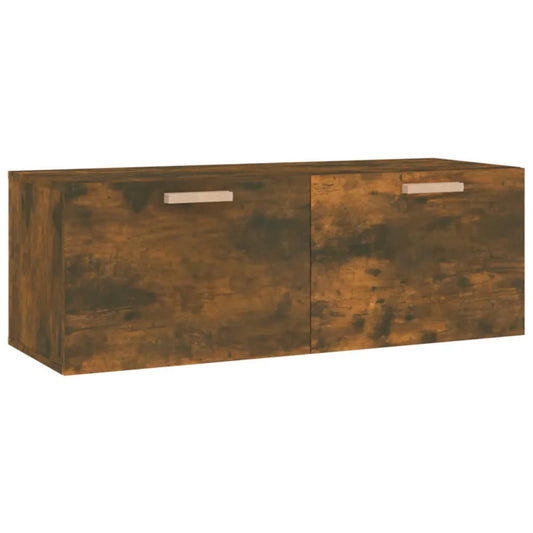 Wall Cabinet Smoked Oak 100x36.5x35 cm Engineered Wood Wall Cabinet Smoked Oak 100x36.5x35 cm Engineered Wood