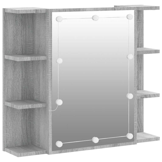 Mirror Cabinet with LED Grey Sonoma 70x16.5x60 cm Mirror Cabinet with LED Grey Sonoma 70x16.5x60 cm