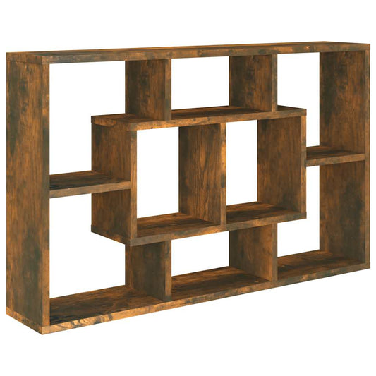 Wall Shelf Smoked Oak 85x16x52.5 cm Engineered Wood Wall Shelf Smoked Oak 85x16x52.5 cm Engineered Wood