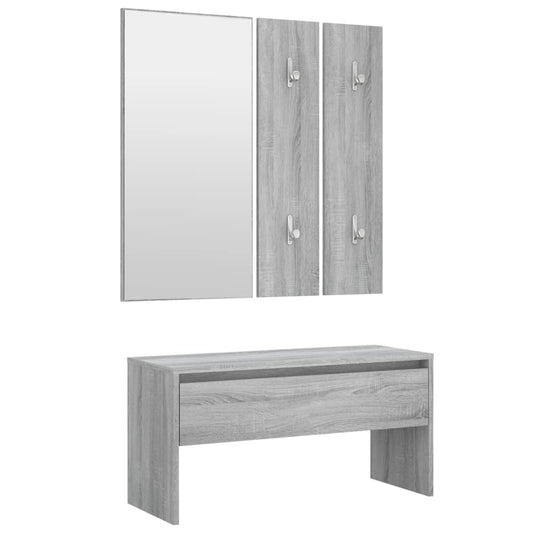 Hallway Furniture Set Grey Sonoma Engineered Wood Hallway Furniture Set Grey Sonoma Engineered Wood