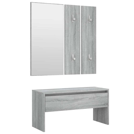 Hallway Furniture Set Grey Sonoma Engineered Wood Hallway Furniture Set Grey Sonoma Engineered Wood