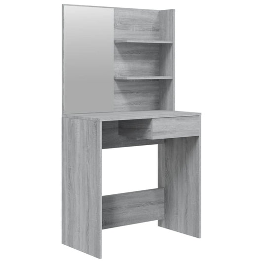 Dressing Table with Mirror Grey Sonoma 74.5x40x141 cm Dressing Table with Mirror Grey Sonoma 74.5x40x141 cm