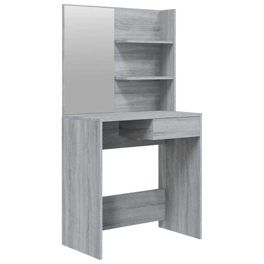 Dressing Table with Mirror Grey Sonoma 74,5x40x141 cm Dressing Table with Mirror Grey Sonoma 74,5x40x141 cm