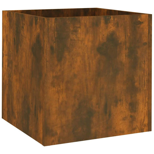 Planter Box Smoked Oak 40x40x40 cm Engineered Wood Planter Box Smoked Oak 40x40x40 cm Engineered Wood