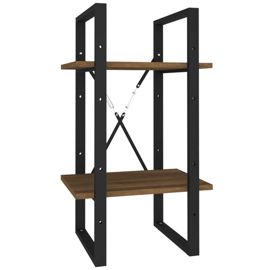 2-Tier Book Cabinet Brown Oak 40x30x70 cm Engineered Wood 2-Tier Book Cabinet Brown Oak 40x30x70 cm Engineered Wood