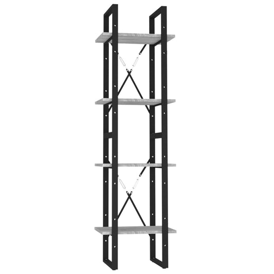 4-Tier Book Cabinet Grey Sonoma 40x30x140 cm Engineered Wood 4-Tier Book Cabinet Grey Sonoma 40x30x140 cm Engineered Wood