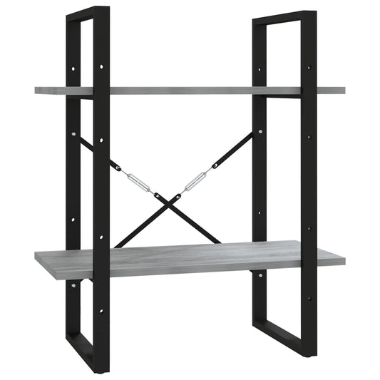 2-Tier Book Cabinet Grey Sonoma 60x30x70 cm Engineered Wood 2-Tier Book Cabinet Grey Sonoma 60x30x70 cm Engineered Wood