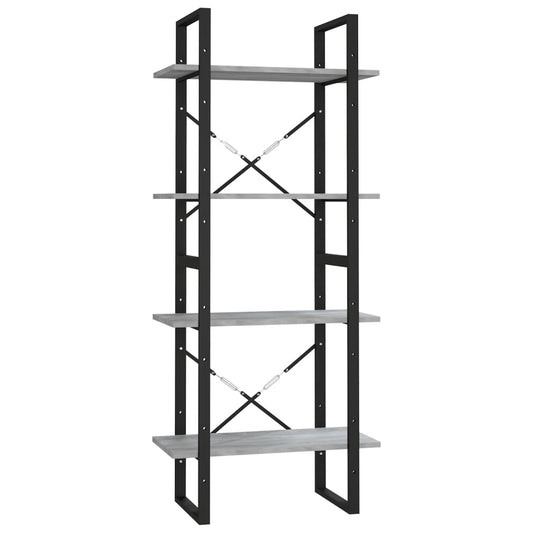 4-Tier Book Cabinet Grey Sonoma 60x30x140 cm Engineered Wood 4-Tier Book Cabinet Grey Sonoma 60x30x140 cm Engineered Wood