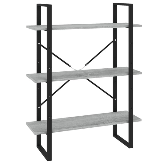 Book Cabinet Grey Sonoma 80x30x105 cm Engineered Wood Book Cabinet Grey Sonoma 80x30x105 cm Engineered Wood