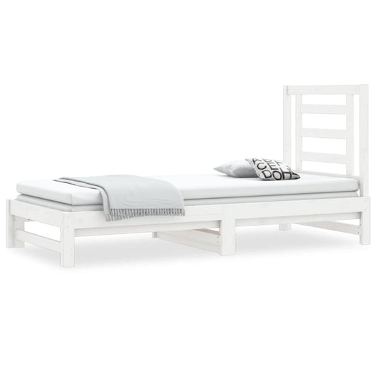 Pull-out Day Bed without Mattress White 2x(90x190) cm Pull-out Day Bed without Mattress White 2x(90x190) cm