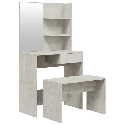 Dressing Table Set Concrete Grey 74.5x40x141 cm Dressing Table Set Concrete Grey 74.5x40x141 cm