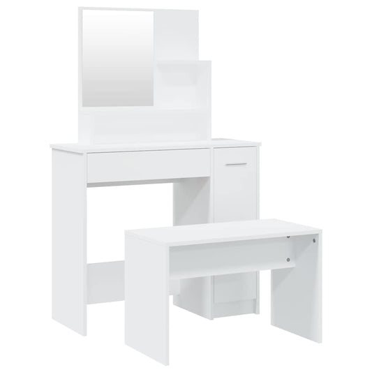 Dressing Table Set White 86.5x35x136 cm Dressing Table Set White 86.5x35x136 cm