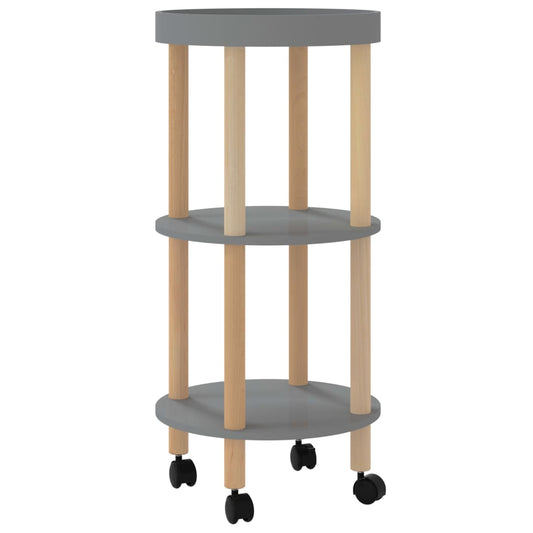 3-tier Trolley Grey 38x38x82cm Engineered Wood&Solid Wood Pine 3-tier Trolley Grey 38x38x82cm Engineered Wood&Solid Wood Pine