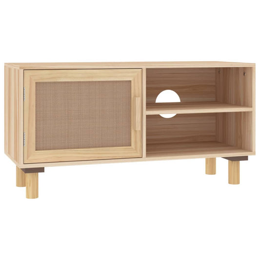 TV Cabinet Brown 80x30x40 cm Solid Wood Pine and Natural Rattan TV Cabinet Brown 80x30x40 cm Solid Wood Pine and Natural Rattan