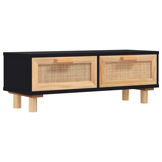 Coffee Table Black 80x40x30 cm Engineered Wood&Solid Wood Pine Coffee Table Black 80x40x30 cm Engineered Wood&Solid Wood Pine