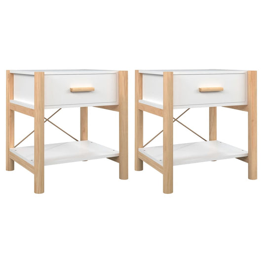 Bedside Tables 2pcs White 42x38x45 cm Engineered Wood Bedside Tables 2pcs White 42x38x45 cm Engineered Wood